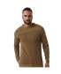 Фото #1 товара Men's Brown Textured Knit Pullover Sweater