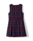 ფოტო #3 პროდუქტის Girls School Uniform Plaid Jumper Dress Top of Knee