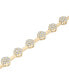 Diamond Flower Cluster Link Bracelet (2 ct. t.w.) in 14k Gold, Created for Macy's