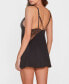 Women's 1 Piece Micro Nightgown with Lace and Open Back