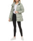 Petite Belted Hooded Puffer Coat