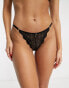 Фото #2 товара New Look high leg lace brief in black