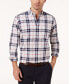ფოტო #1 პროდუქტის Men's Perry Plaid Stretch Shirt with Pocket, Created for Macy's