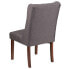 Фото #2 товара Hercules Preston Series Gray Fabric Tufted Parsons Chair