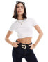 Threadbare baby crop tee in white