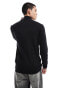 Фото #4 товара AllSaints Kilburn 1/4 zip knit jumper in black