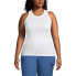 Фото #2 товара Plus Size Rib Crew Neck Tank Top