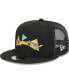 Men's Black CatDog Trucker 9FIFTY Snapback Hat