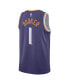 Фото #3 товара Men's and Women's Devin Booker Purple Phoenix Suns Swingman Jersey - Icon Edition