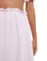 Фото #3 товара ASOS DESIGN poplin full hem circle skirt in baby pink co ord