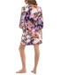 ფოტო #2 პროდუქტის Women's Printed Knit Wrap Robe