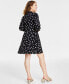 Фото #4 товара Women's Print Collared Mini Dress, Created for Macy's