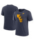 Men's Heather Navy West Virginia Mountaineers Blitz Evergreen Legacy Primary Tri-Blend T-Shirt