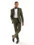 Фото #1 товара ASOS DESIGN slim tuxedo suit trousers in green