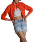 ფოტო #4 პროდუქტის Women's Mini Cropped Racer Jacket