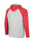 Фото #3 товара Men's Heather Gray Alabama Crimson Tide Hasta La Vista Raglan Hoodie Long Sleeve T-shirt