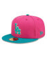 Фото #3 товара Men's Pink, Green Los Angeles Dodgers Cooperstown Collection 1981 World Series Passion Forest 59FIFTY Fitted Hat