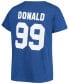 ფოტო #2 პროდუქტის Women's Plus Size Aaron Donald Royal Los Angeles Rams Name Number V-Neck T-shirt