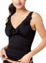 Фото #1 товара LAUREN RALPH LAUREN 265760 Womens Ruffled Underwire Tankini Swim Top size 6