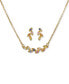 ფოტო #3 პროდუქტის Multi-Sapphire Leaf 18" Collar Necklace (1/8 ct. t.w.) in 14k Gold-Plated Sterling Silver
