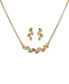 Фото #3 товара Multi-Sapphire Leaf 18" Collar Necklace (1/8 ct. t.w.) in 14k Gold-Plated Sterling Silver