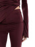 Фото #9 товара ASOS DESIGN slinky trouser co ord in wine