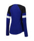 ფოტო #3 პროდუქტის Women's Royal Kyle Larson Action Tri-Blend Thermal Raglan Long Sleeve T-shirt