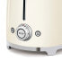 SMEG Four Slice Toaster Cream TSF02CREU - 4 slice(s) - Cream - Steel - Buttons - Level - Rotary - China - 1500 W