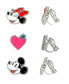 Фото #1 товара Mickey and Minnie Mouse Fashion Clip On Earrings - Set of 3