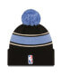 Men's Black Atlanta Hawks 2023/24 City Edition Cuffed Pom Knit Hat