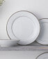 Regina Platinum Set of 4 Dinner Plates, Service For 4