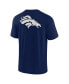 Фото #4 товара Men's and Women's Navy Denver Broncos Super Soft Short Sleeve T-shirt