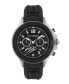 Men's Warrior Tech Chronograph Date Quartz Black Silicone 47.5MM