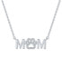 Фото #1 товара Macy's diamond "Mom" Paw 18" Pendant Necklace (1/10 ct. t.w.) in Sterling Silver