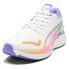 Фото #2 товара Puma F1 Velocity Nitro 3 Miami Gradient Graphic Lace Up Running Mens Multi, Whi