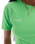 French Connection FCUK cropped fitted t-shirt in green