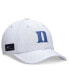 Men's White Duke Blue Devils 2024 On-Field Swoosh Flex Hat Белый, M/L - фото #4