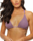 ფოტო #1 პროდუქტის Women's Crinkle Lurex Reversible Triangle Bikini Top