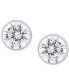 Diamond Prongless Stud Earrings (1/3 ct. t.w.) in 14k White Gold