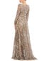 Фото #2 товара Mac Duggal Sequin Bateau A Line Gown Women's