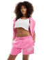 Missyempire logo sweat shorts co-ord in pink