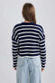 Фото #7 товара Кардиган Defacto Coool Stripe V Neck