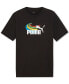 Men's Summer Sports Short-Sleeve Graphic T-Shirt PUMA BLACK, 2XL - фото #1