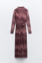Фото #6 товара Платье из полупрозрачной ткани с драпировкой ZARA