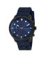 ფოტო #1 პროდუქტის Men's Navy Silicone Strap Watch 48mm