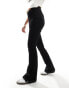 Фото #4 товара DTT Bianca high waisted wide leg disco jeans with heart pocket detail in black