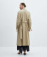 Фото #2 товара Women's Double-Breasted Cotton Trench Coat