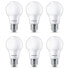 LED лампочка Philips A-400223, 6 шт., 8 Вт, 60 Вт, E27, цвет света - теплый белый, 2700 K, 806 лм, форма - бирненный, размеры: 108x60 мм, вес 0,3 кг. - фото #1