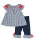 ფოტო #2 პროდუქტის Baby Girls Lady Bug and Daisy Seersucker Outfit with Diaper Cover, 2 Piece Set