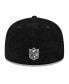 Фото #3 товара Men's Black Las Vegas Raiders Throwback Cord 59FIFTY Fitted Hat